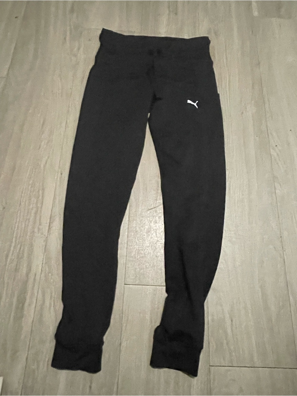 Puma Black Jogger Pants with White Puma Logo